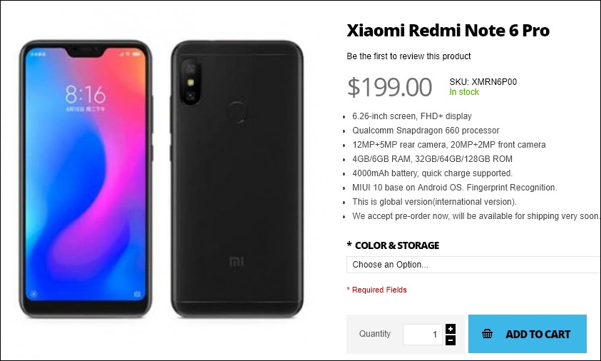 Xiaomi Redmi Note 6 Pro