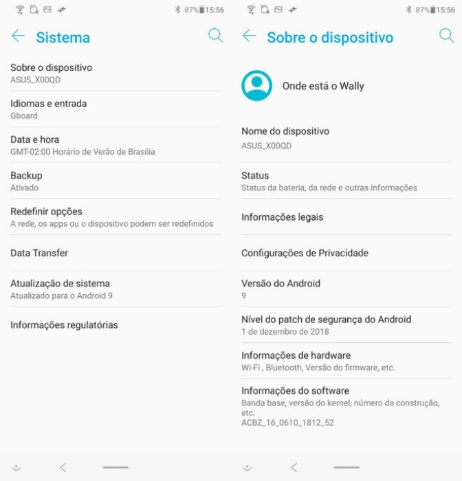 Asus Zenfone 5 Android 9 Pie update