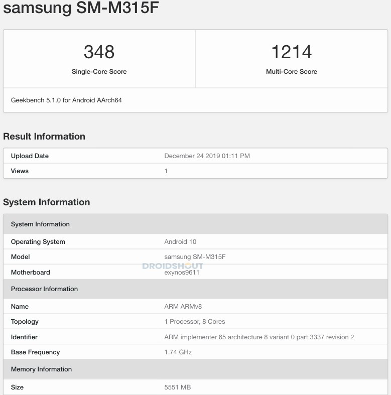 Samsung Galaxy M31