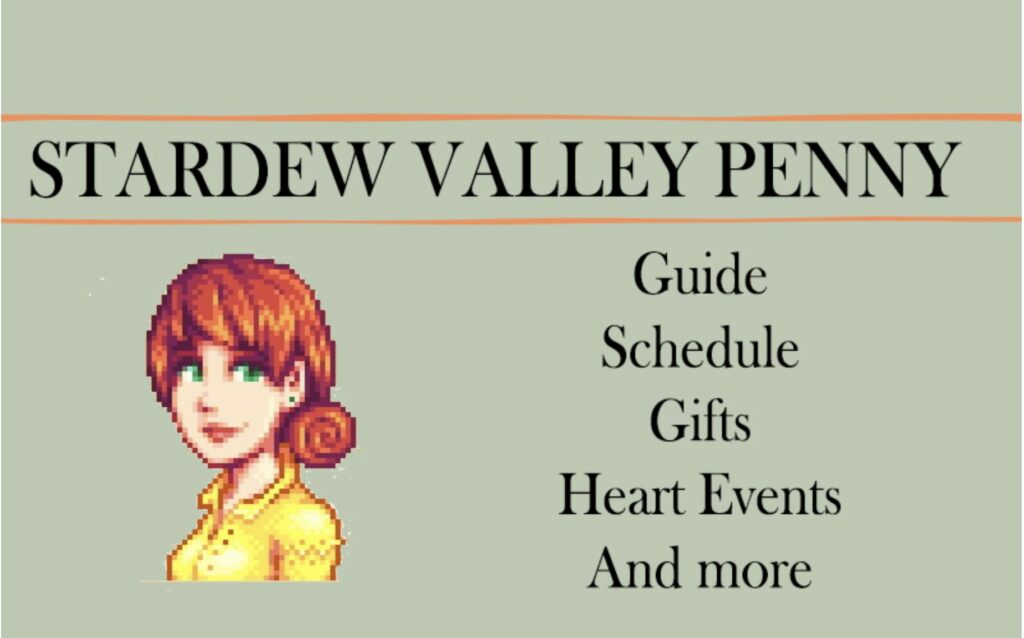 Stardew Valley Penny Schedule Monday
