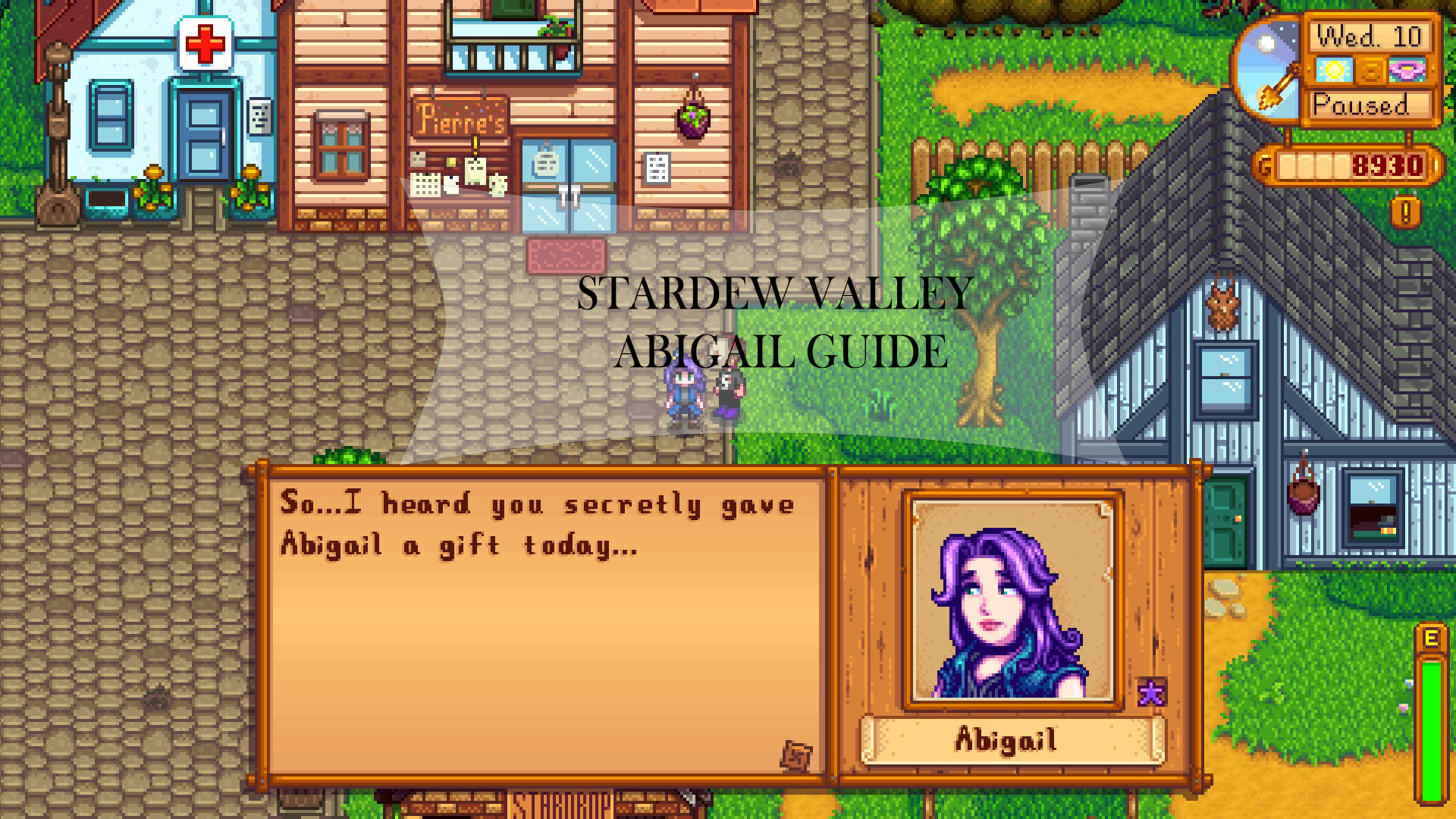 StarDew Valley Abigail Know Her Schedule To Befriend And Marry Open 