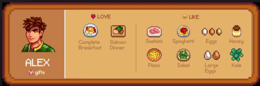 Stardew Valley Alex Gifts: List Of All Best And Worst Gifts