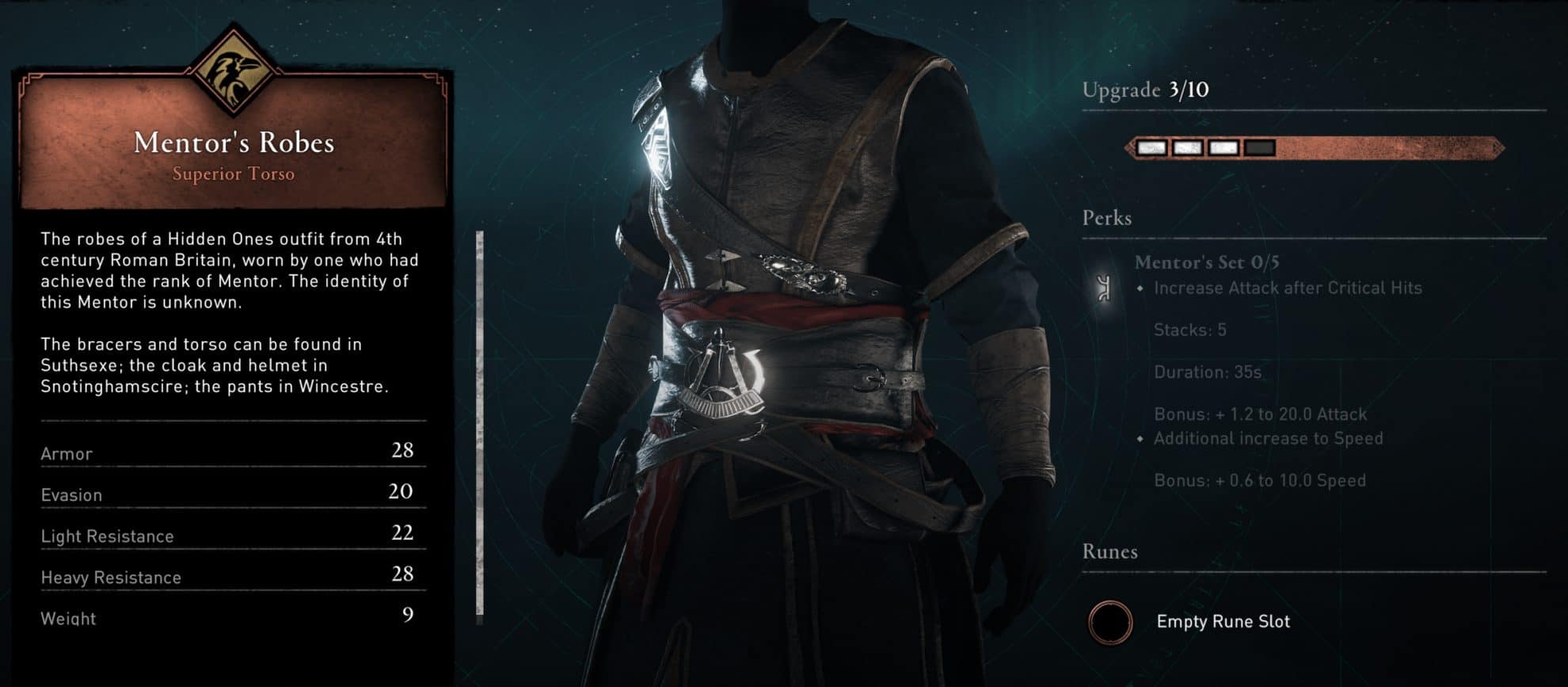 Assassin’s Creed Valhalla Mentor’s Armor