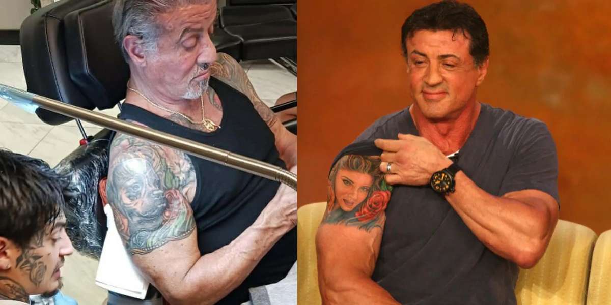 Sylvester Stallone Dog Tattoo Replaces His Wife's Tattoo