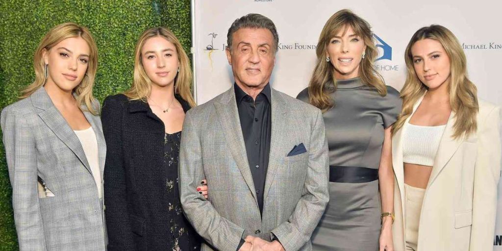 Sylvester Stallone with His Family