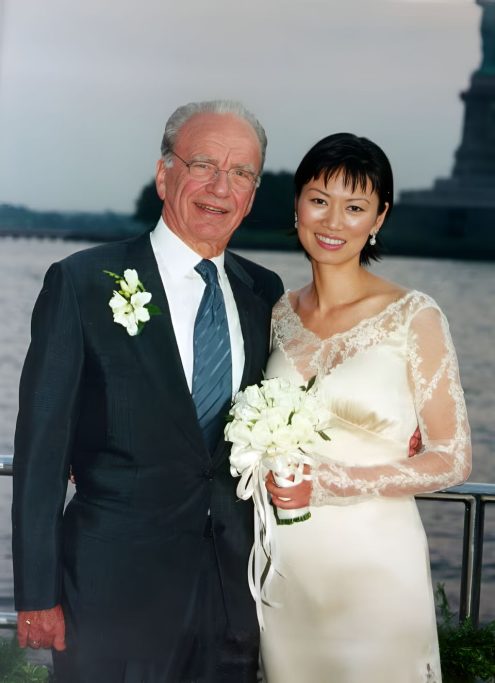 WENDI DENG AND RUPERT MURDOCH ON THEIR WEDDING DAY