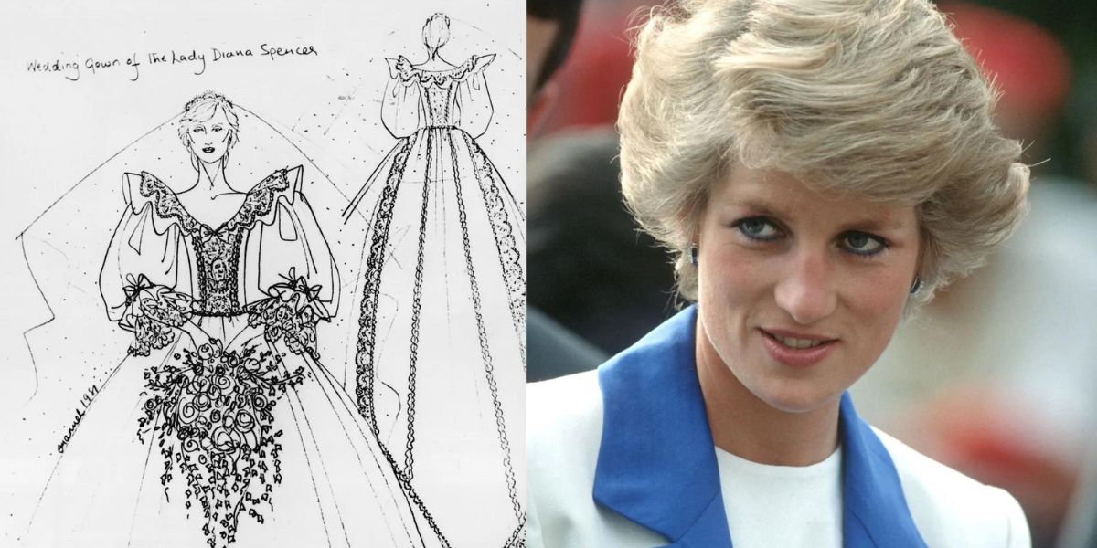 Diana’s Wedding Dress Sketch