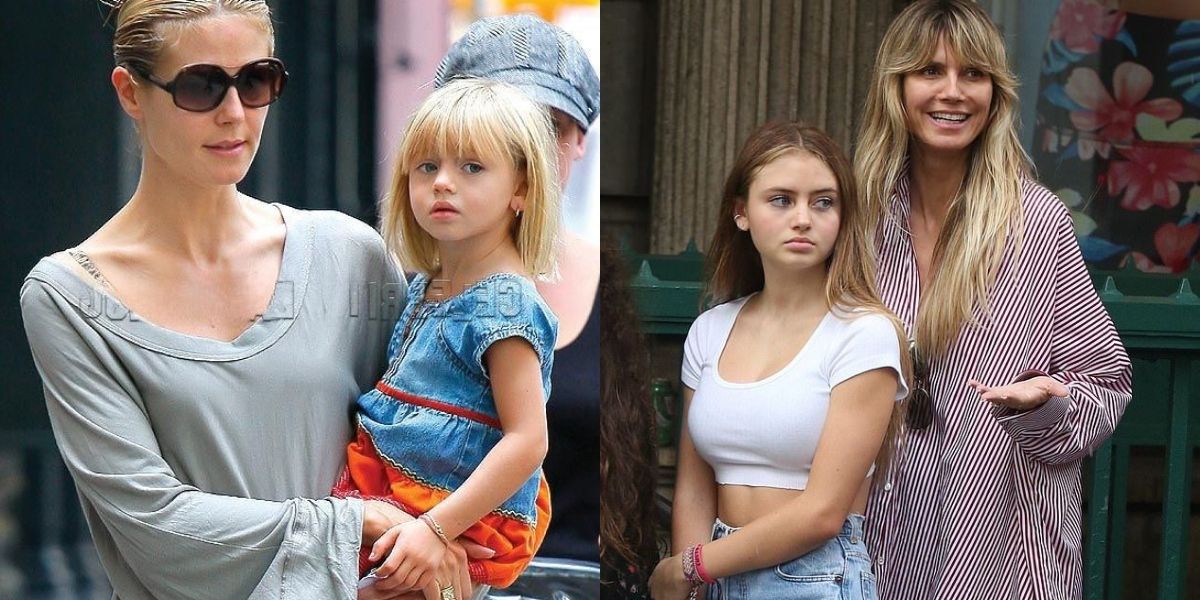 Leni Klum then and now