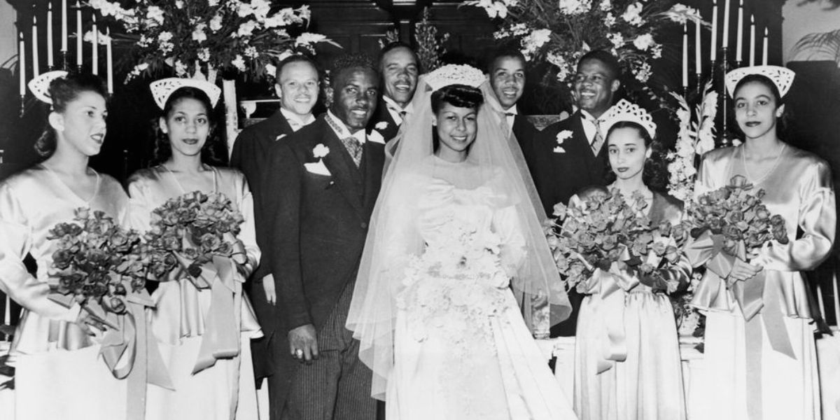 Rachel Isum and Jackie Robinson