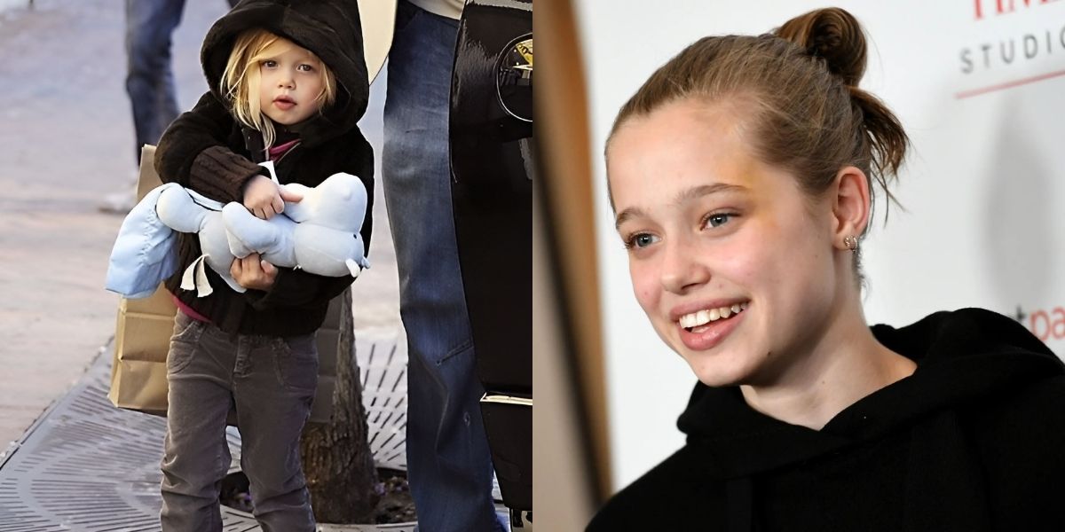 Shiloh Jolie-Pitt then and now