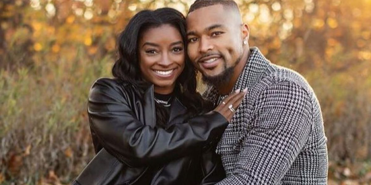 Jonathan Owens and Simone Biles