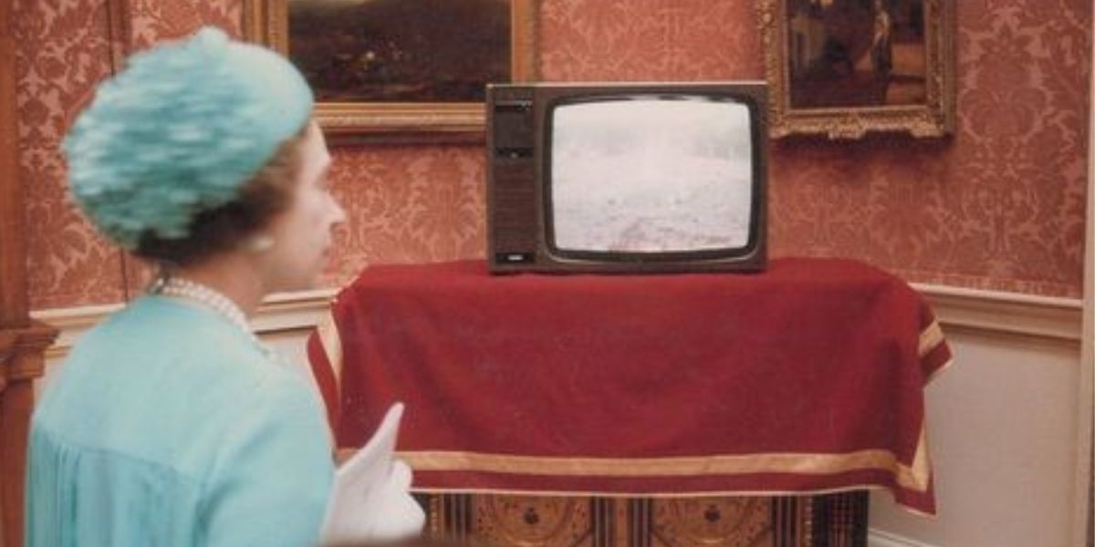 Queen Elizabeth Watches TV