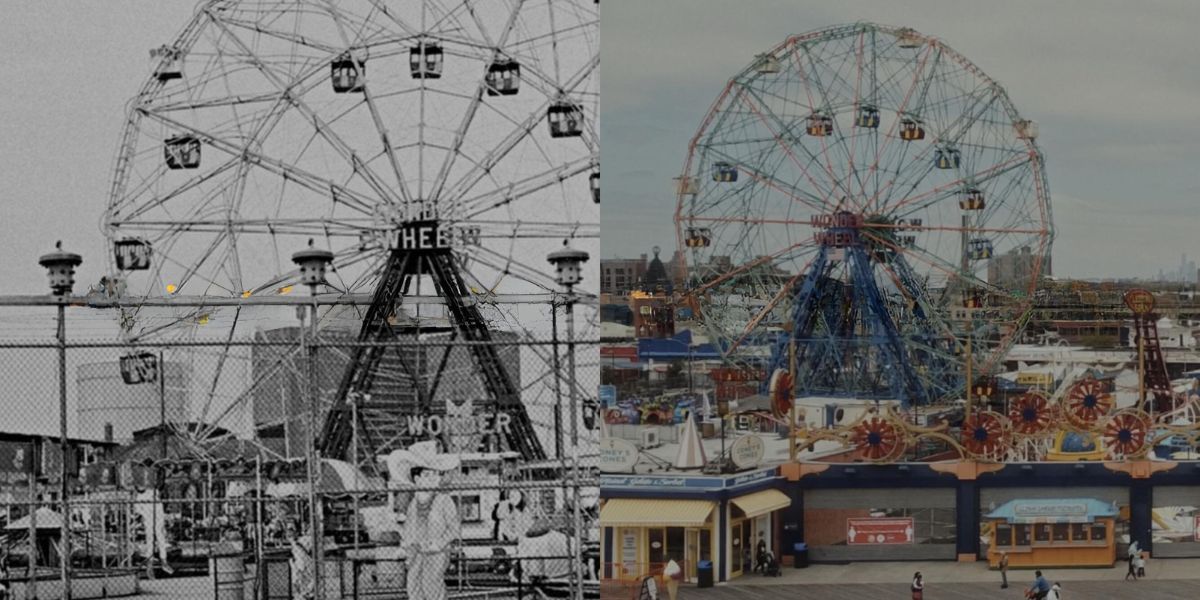 Coney Island then and now