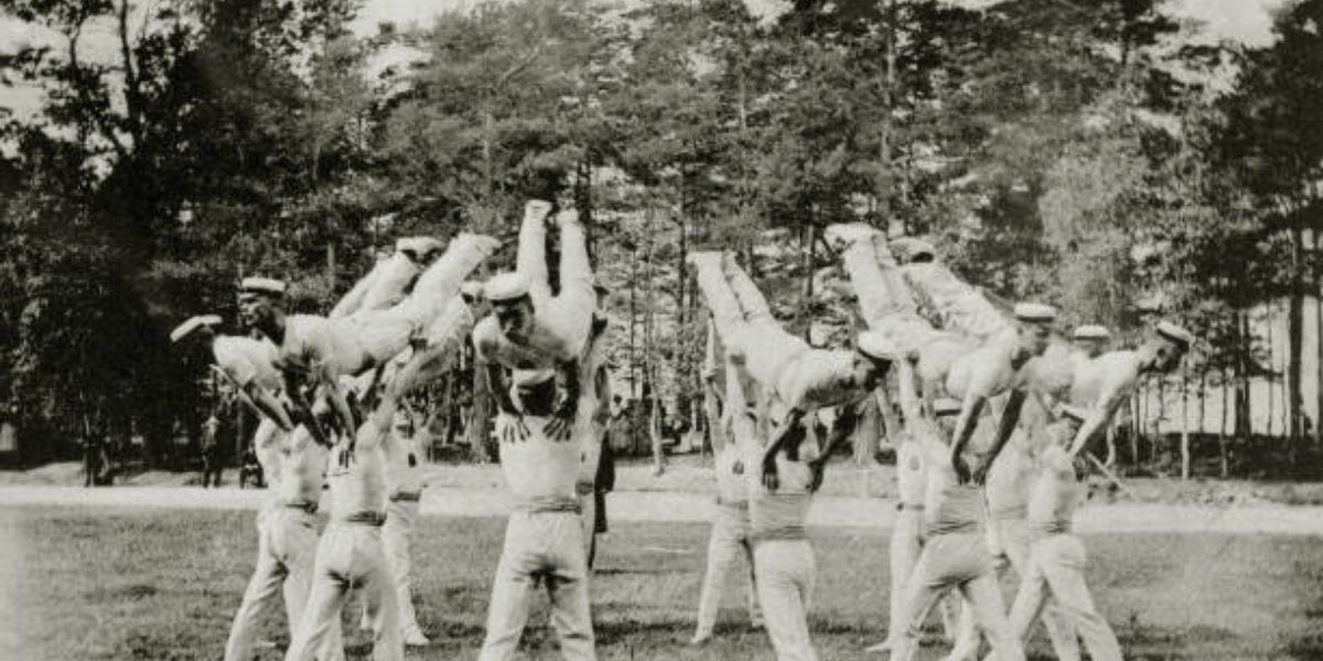 Finland's Gymnastics Team Captured Practicing their Routine