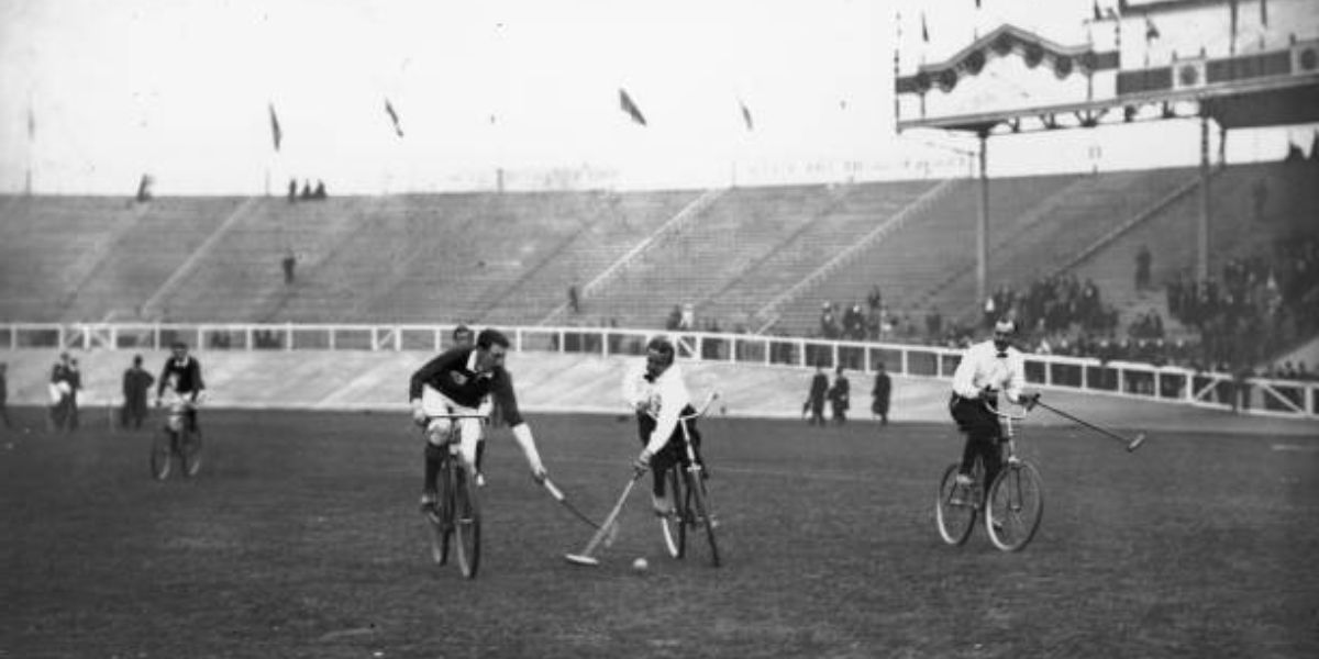 Irish and German Teams Competing in Bicycle Polo