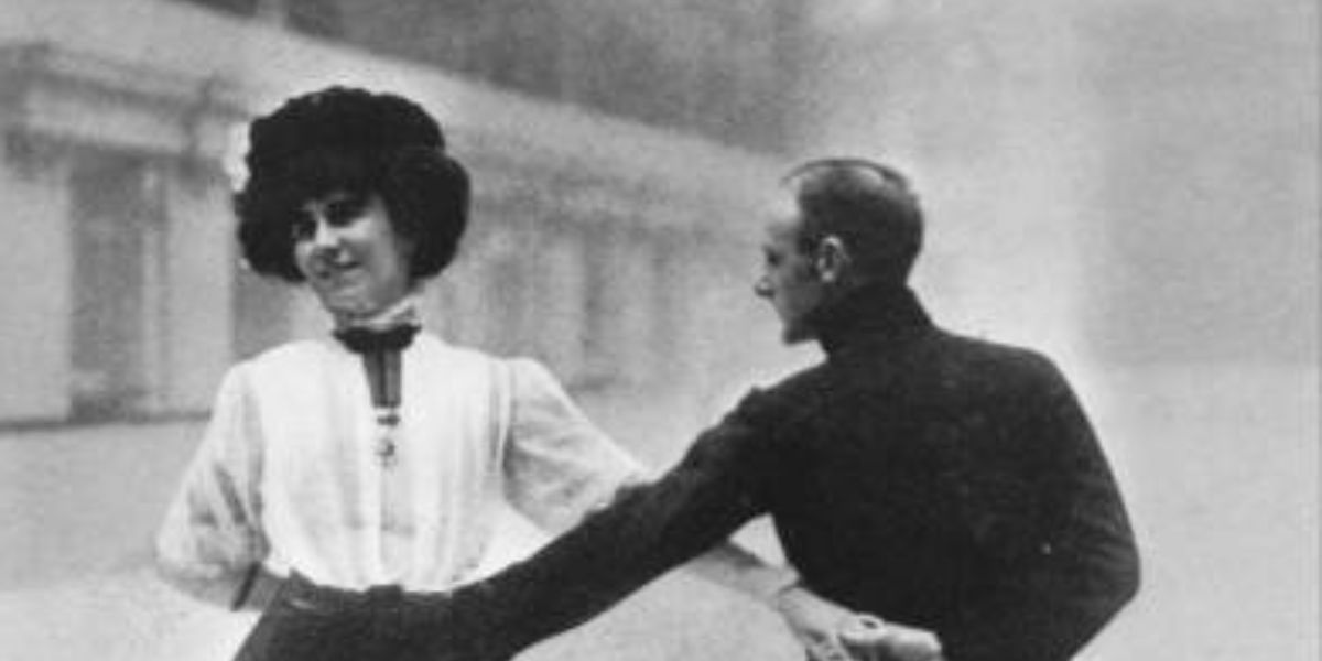 Phyllis Johnson and James H. Johnson During Figure Skating