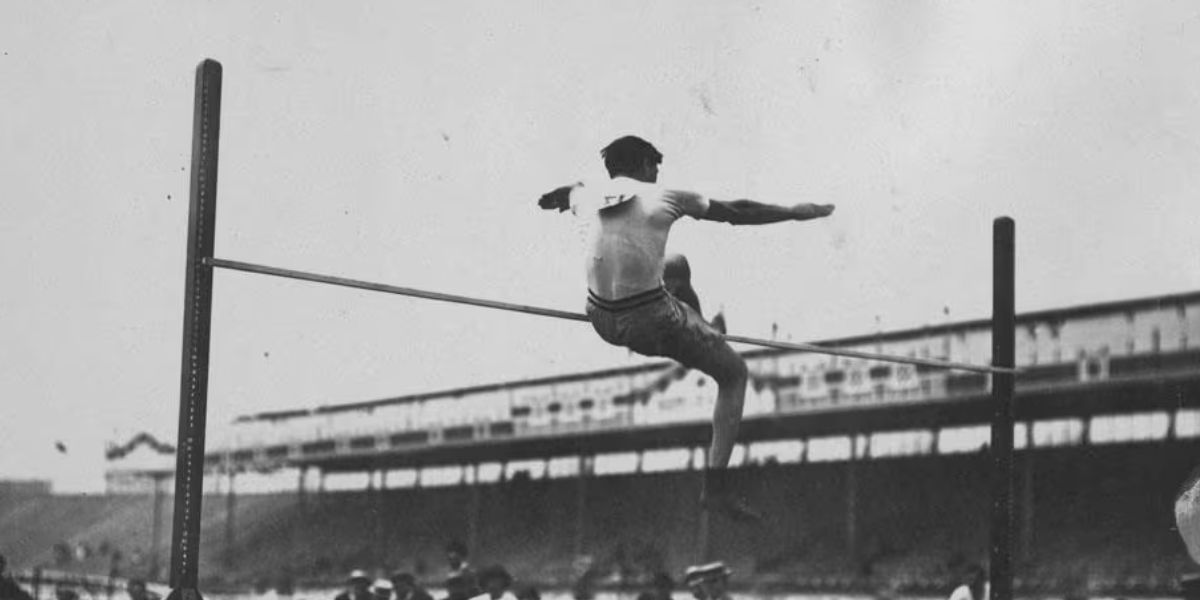 Raw Ewry Captured in a Picture at the 1908 Olympic Games
