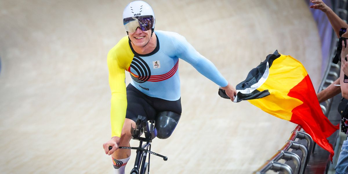 Ewoud Vromant Celebrating Victory