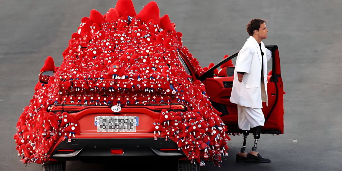 Paris Paralympics 2024 Opening Ceremony- Cab Decorated With Phryges