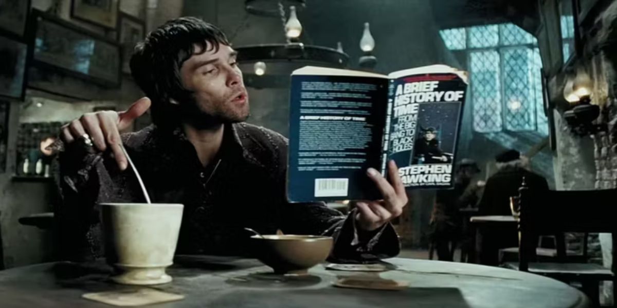 Wizard Reading Stephen Hawking's Novel A Brief History Of Time