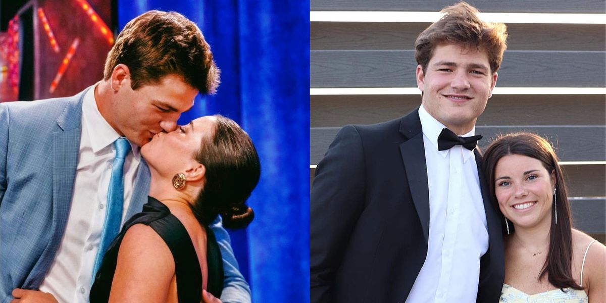 Drake Maye and Ann Michael Hudson