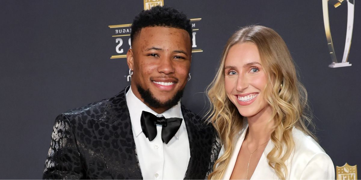 Saquon Barkley and Anna Congdon